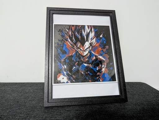 [TABLEAU3D-DBZ-VEGETA] Tableau 3D DBZ Vegeta + Cadre